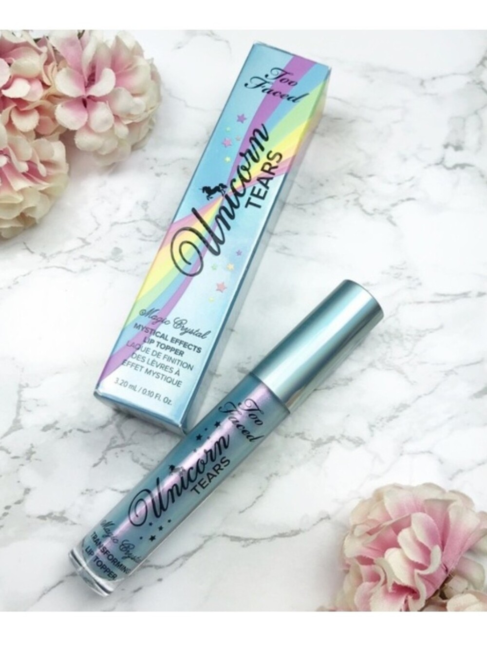 Too Faced Unicorn Tears Iridescent Blue Lip Topper ☆ Rare ☆ - Picture 2 of 3